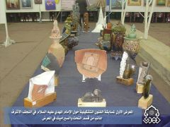 المعرض الاول لمسابقة الفنون التشكيلية / جانب من قسم النحت والسيراميك في المعرض