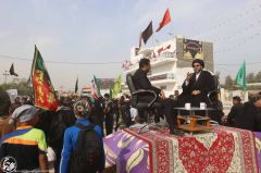 (١٣٧) سماحة الأستاذ في الحوزة العلمية السيد رشيد الحسيني في لقاء تلفزيوني للحديث عن المشروع التبليغي للحوزة العلمية في زيارة الأربعين