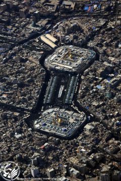 (٢١٧) لقطات من الجو لجموع زائري ابي عبد الله الحسين عليه السلام في الأربعين