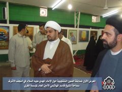 المعرض الاول لمسابقة الفنون التشكيلية / الامين العام لمؤسسة الغري