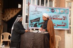 (٩٢) أحد الطلبة المبلغين يجيب على الأسئلة الدينية في طريق يا حسين