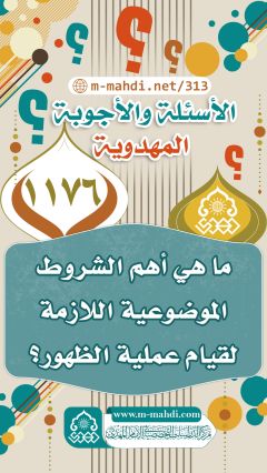 (١١٧٦) ما هي أهم الشروط الموضوعية اللازمة لقيام عملية الظهور؟