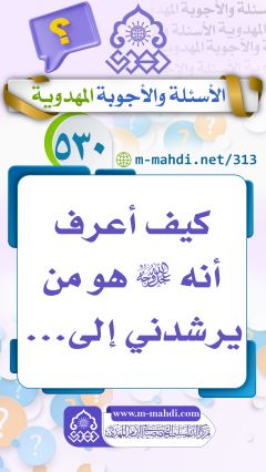 (٥٣٠) كيف أعرف أنه (عجّل الله فرجه) هو من يرشدني إلى...